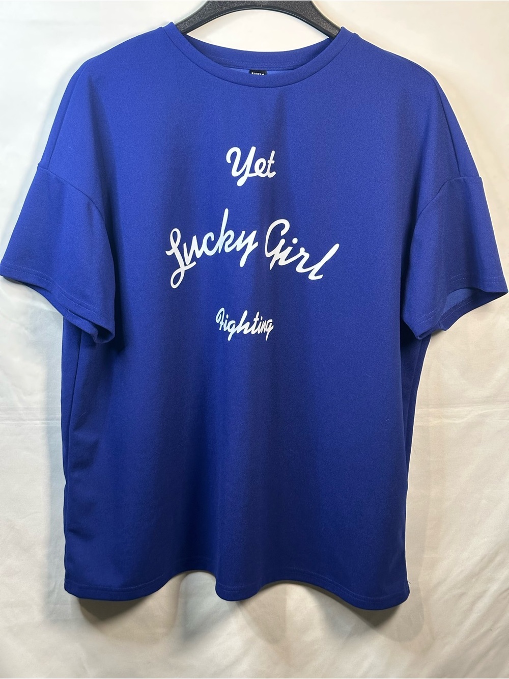 Royal Blue 'Lucky Girl' Graphic Tee